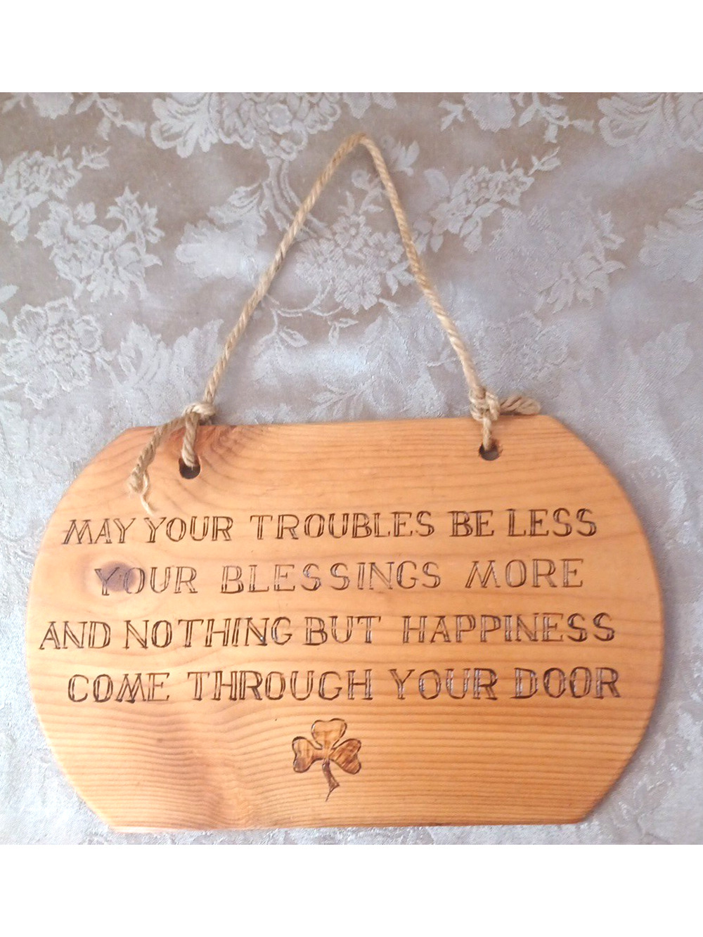 Irish Blessing Hand Made Wood Plaque St. Patrick's Day Rustic Sign 12x7